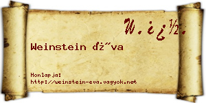 Weinstein Éva névjegykártya